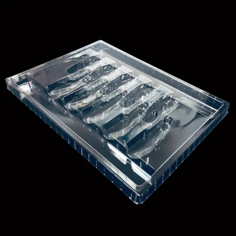 Фабрика SH-0068 OEM ODM складные коробки для ножей пластиковый дисплей прозрачная упаковка домашних животных блистерный лоток карманных ножи
