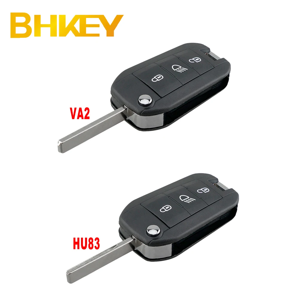 For Peugeot 208 308 508 2008 2012+ Hella Citroen C3 C5 Aircross 3 BTN Remote Key Fob 433Mhz VA2 HU83 46 Chip