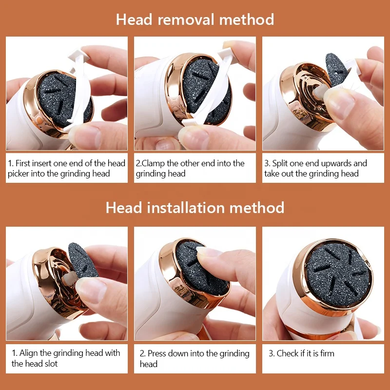 Foot Care File Leg Heels Remove Hard Cracked Dead Skin Remover Feet Clean Care Machine LED display Electric Pedicure Tools