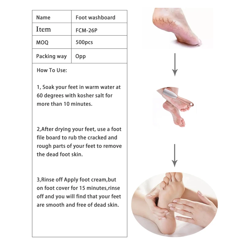 Reusable Stainless Steel Foot File For Cracked Skin Callus Remover Feet Rasp Professional Pedicure Foot File