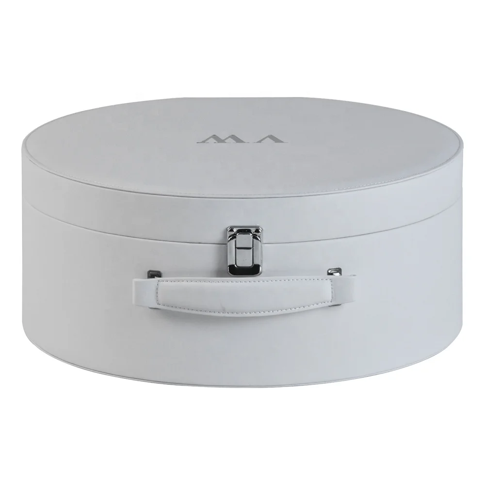 gift decorative wedding bridal luxury quality leather hat storage box