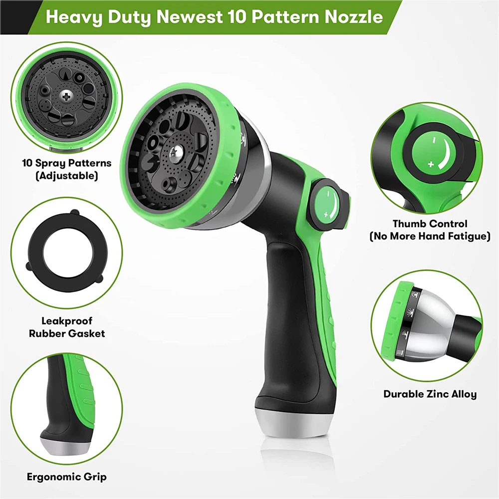 Good Price 50ft double color lightweight flexible expandable Garden water Hose with plastic spray gun