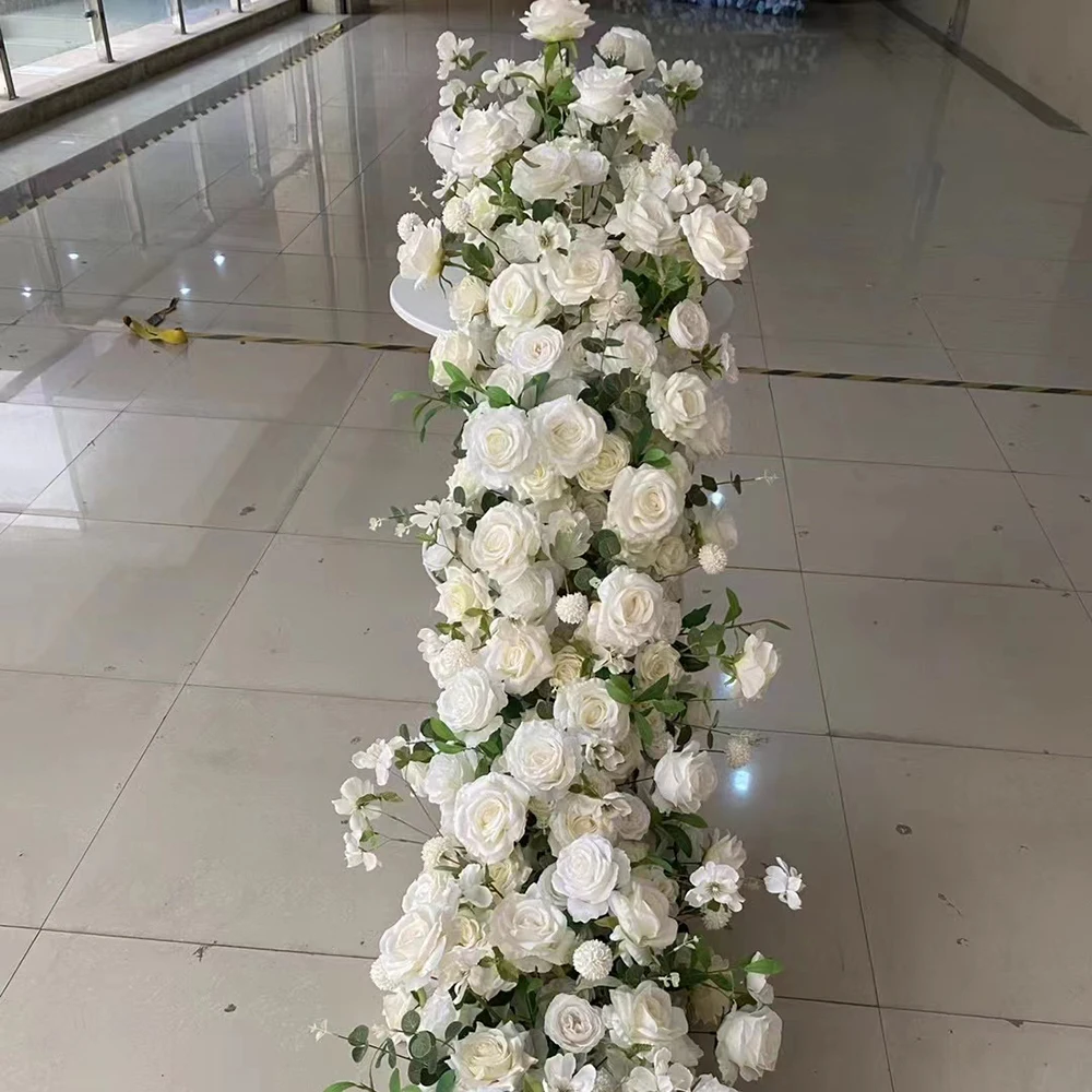 Popular Artificial wholesale Isle  Flower Runner Arch Wedding Decorations Baby Breath Flower Table Runner