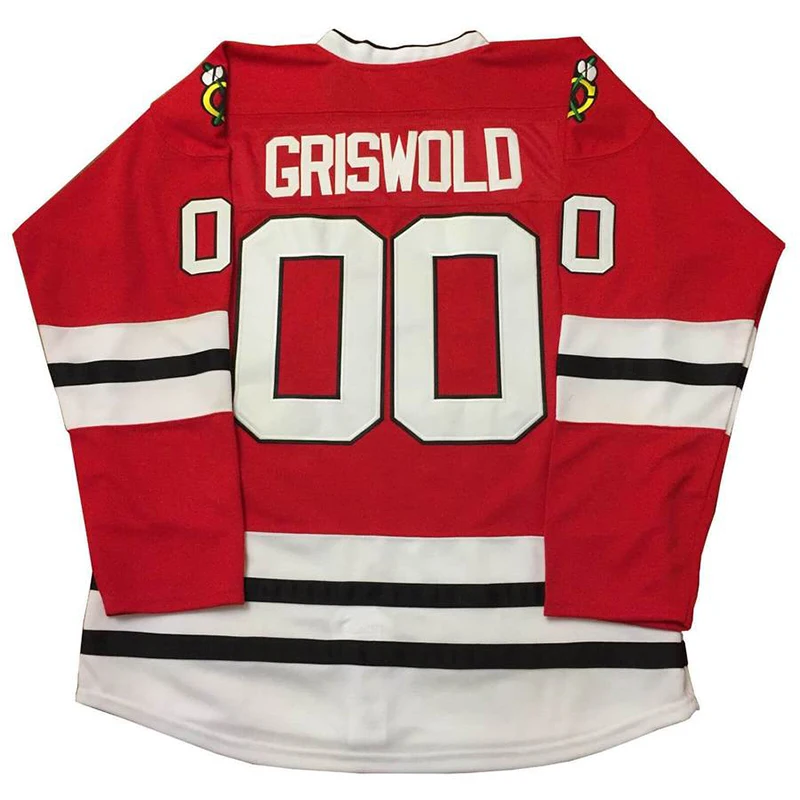 support develop new arrival Christmas Vacation Movie Hockey Jersey Stitched Men Clark Griswold #00 X-Mas Ice Hockey Jerseys