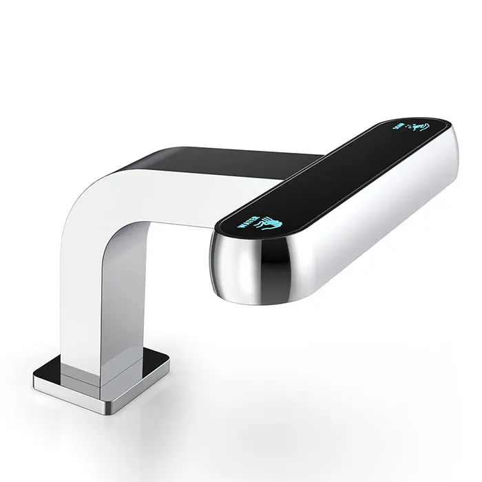 Deck mounted combination brass and automatic sensor foam soap dispenser