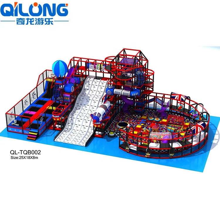2022 New design children commercial soft play indoor playground equipment with slide toys and ball pool