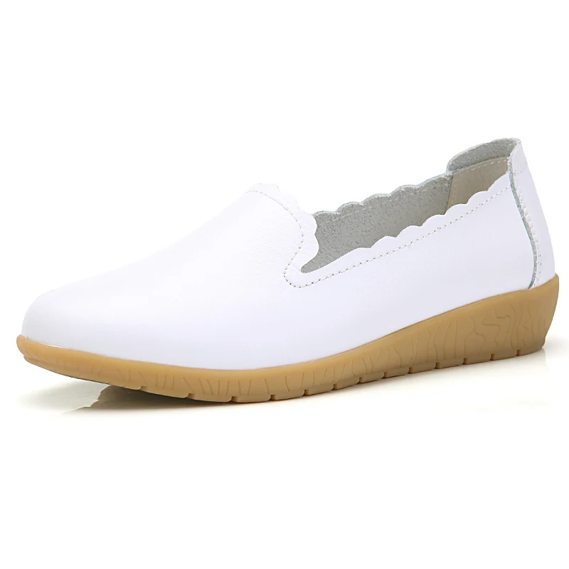 Wholesale Waterproof Non-Slip Medical Operating Room Hospital Genuine Leather White Shoes For Nurse