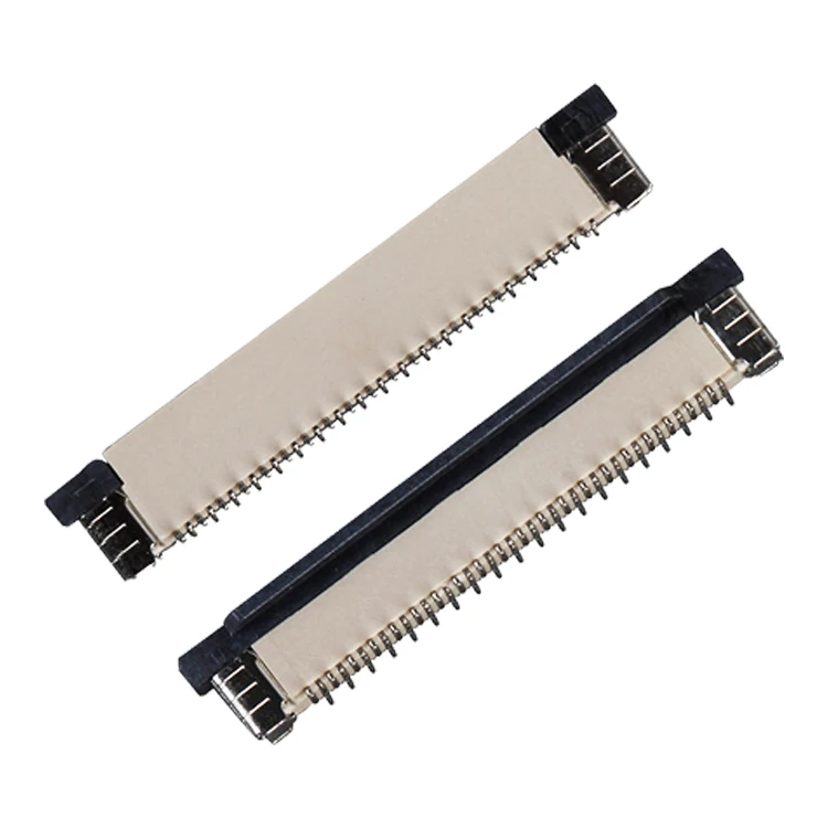 0.5mm FPC Connector, ZIF FFC FPC Connector, R/A Upper Contact Type for PCB Board