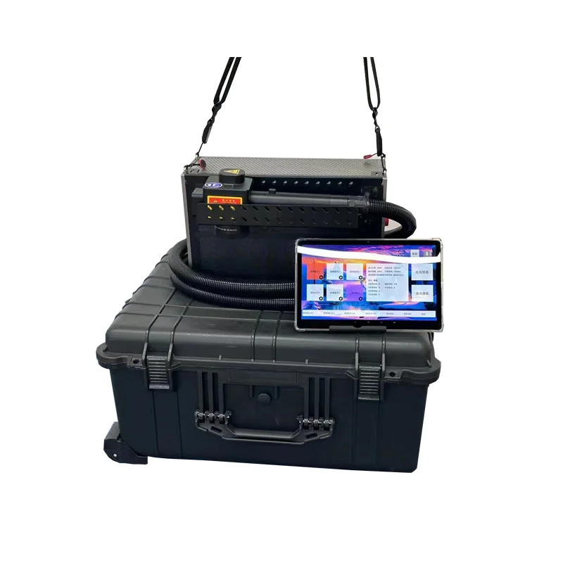 Portable Backpack Type cleaner For Rust Oil Paint Removal Pulse Laser Cleaning Machine Rust Removal 100w 200w 300w