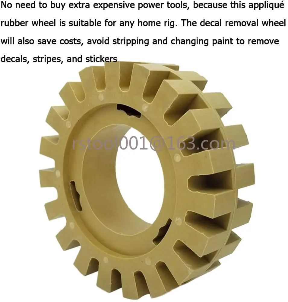 4 inch Rubber Eraser Wheel for Decal Pinstripe Double Sided Adhesive Vinyl Decal  Graphics Removal Tool