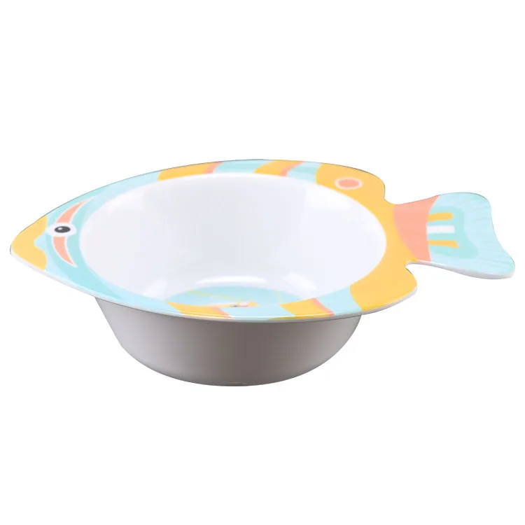Ocean range melamine fish shaped child bowl