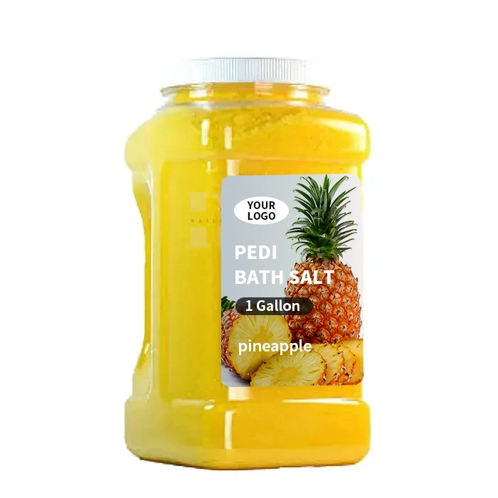 Private Label 1 галлон педикюр мелкая соль для ног Педи Ванна ананас Замачивание соли