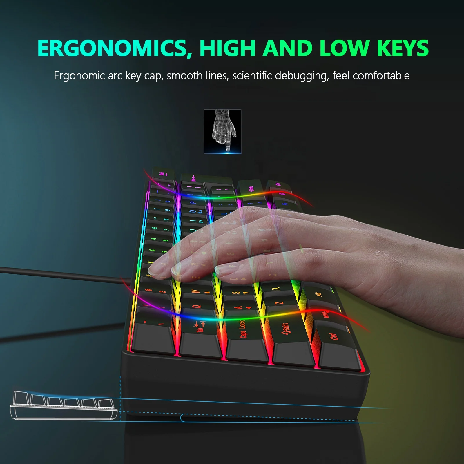 Mechanical Keyboard Rgb Led Backlit Mechinal Hot Swappable Mechanical Gaming Keyboards For Pc Computer Laptop Gaming Keyboards