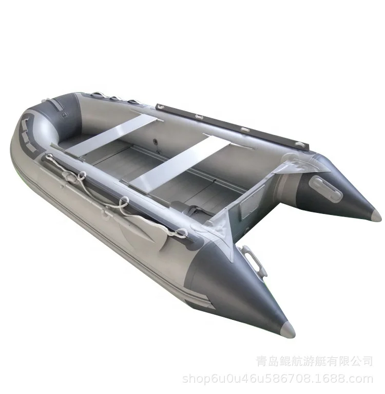 China 0.9mm PVC Inflatable Boat 3.8m Foldable Rowing Boat
