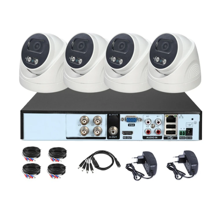 1080P Full HD Analog AHD Dome Infrared Night Vision CCTV Kit DVR 4 Channel Home Camera Security System