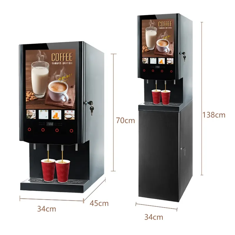 Commercial Milk Tea Desktop 4 Hot Flavors Instant Coffee Vending Machine