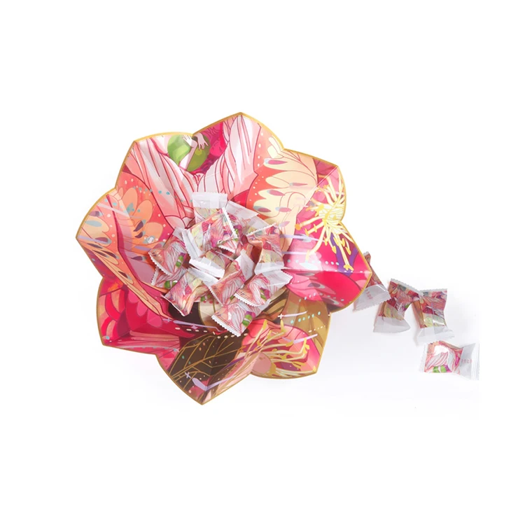 Factory Hot Sale Customized Paper Plate Gift Package Assorted Original Peach Matcha sour plum Gummy Candy