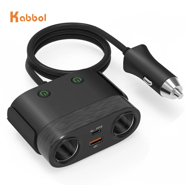 
120W Car USB Power Socket KC Certificate PD Type C Charger Car Power Adapter Charger Station 12V 24V 36V 48V Charger 