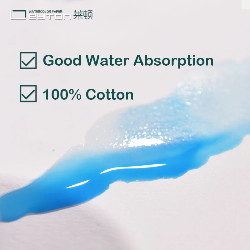 Small Size 18*12.5 cm 300 gsm Painting Practice Watercolor Cotton Paper Leyton LD3832 Rough Painting Paper