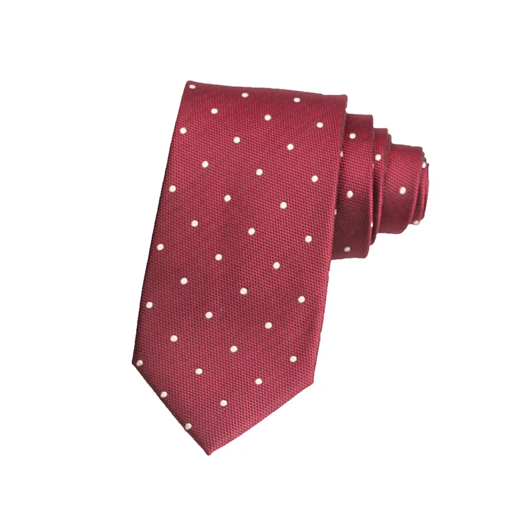 Manufacturer Handmade Dot Design Tie Custom Pattern Jacquard Woven Fashion 100% Silk Neckties for Men