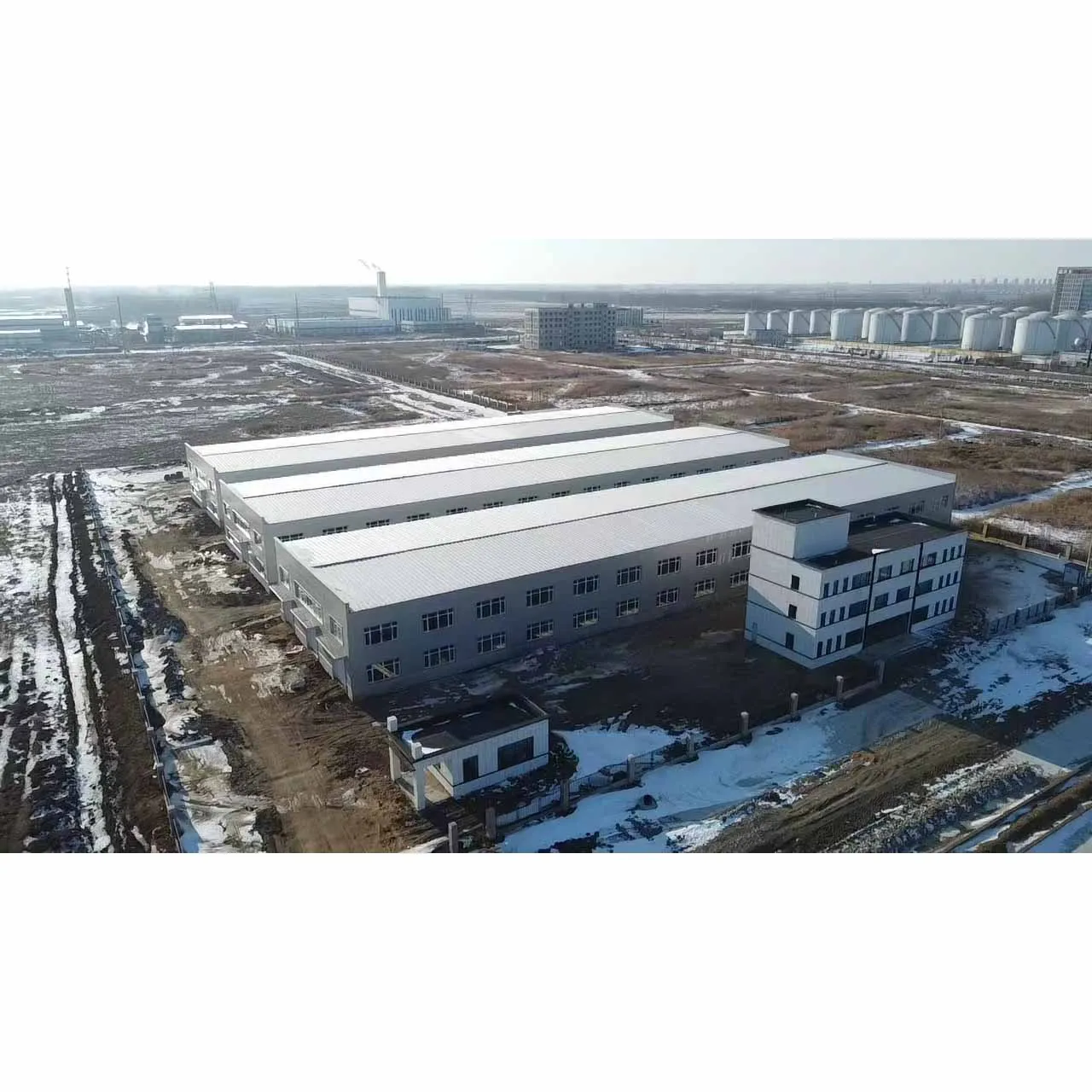 Prefabricated Steel Warehouse Hangar Light-Weight Metal Frame Workshop Building with Services of Welding Cutting Bending