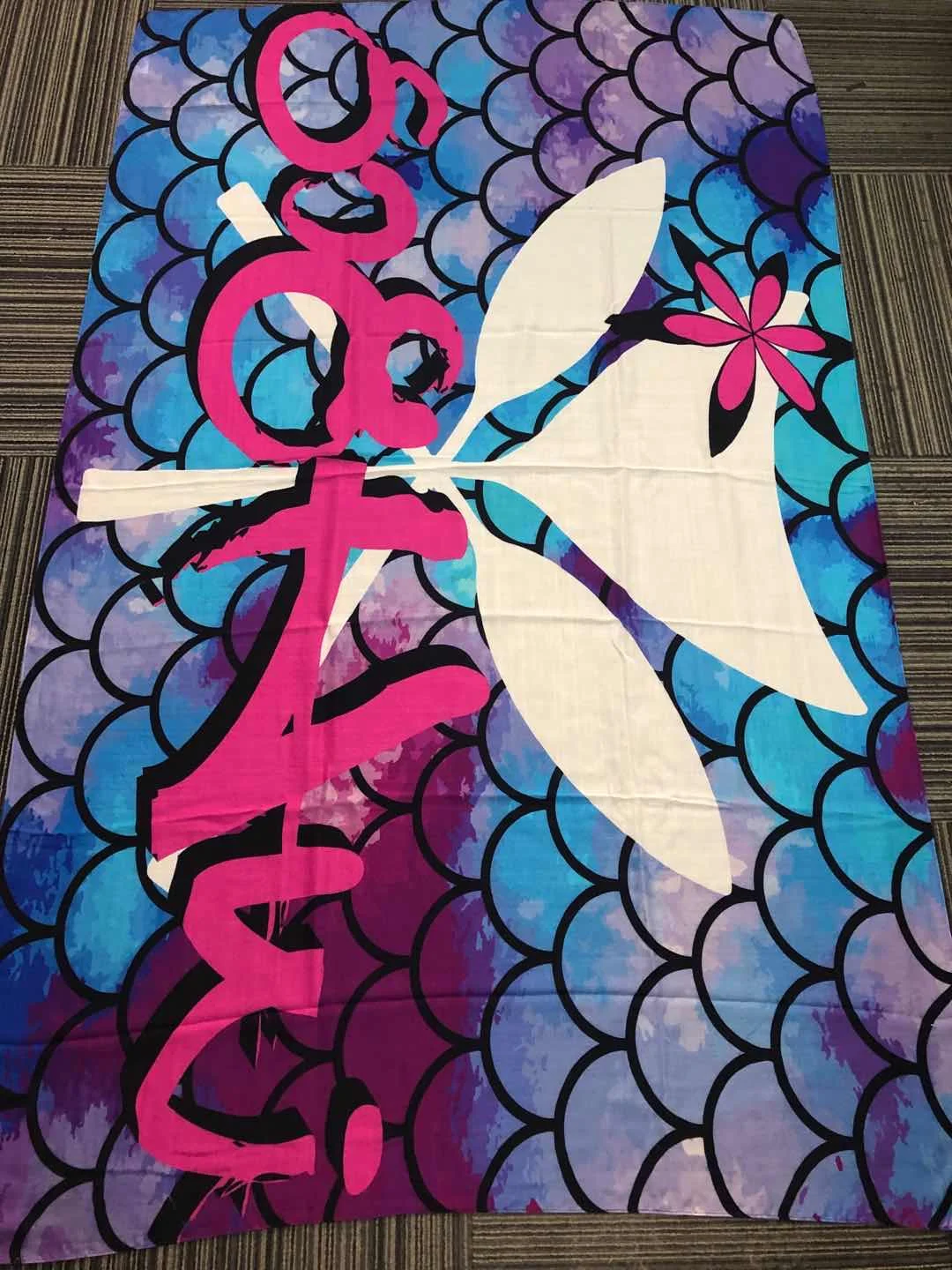 Custom design print USA hawaii style 100% rayon women beach sarong pareo beachwear