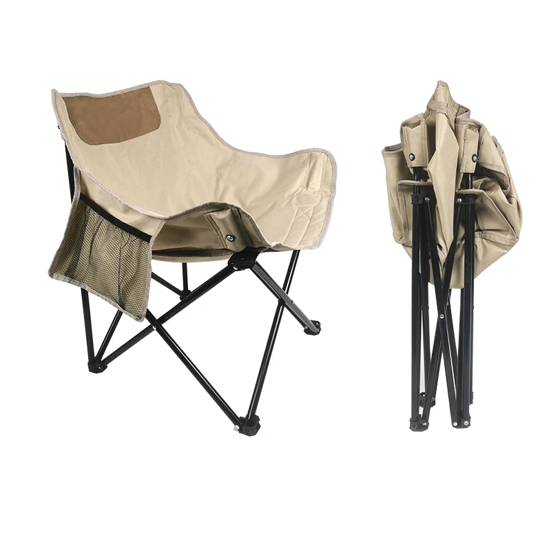 Manufacturer Enlarge Size Heavy Duty Oxford Fabric Folding Portable Outdoor Camping Moon Chair