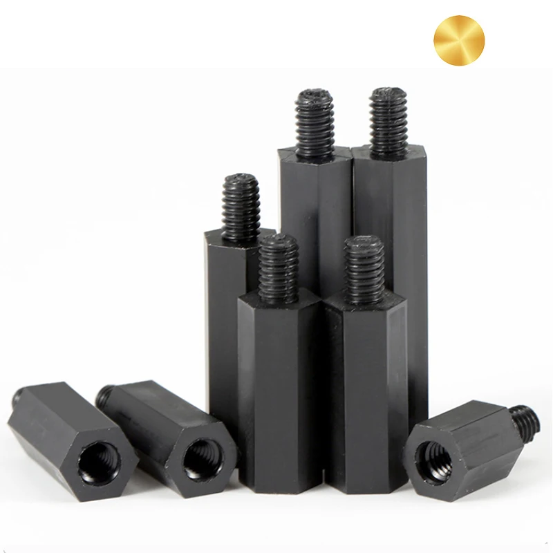 PP attachment Metric nylon plastic self-retaining screw grommet female hex spacer metric threaded standoff