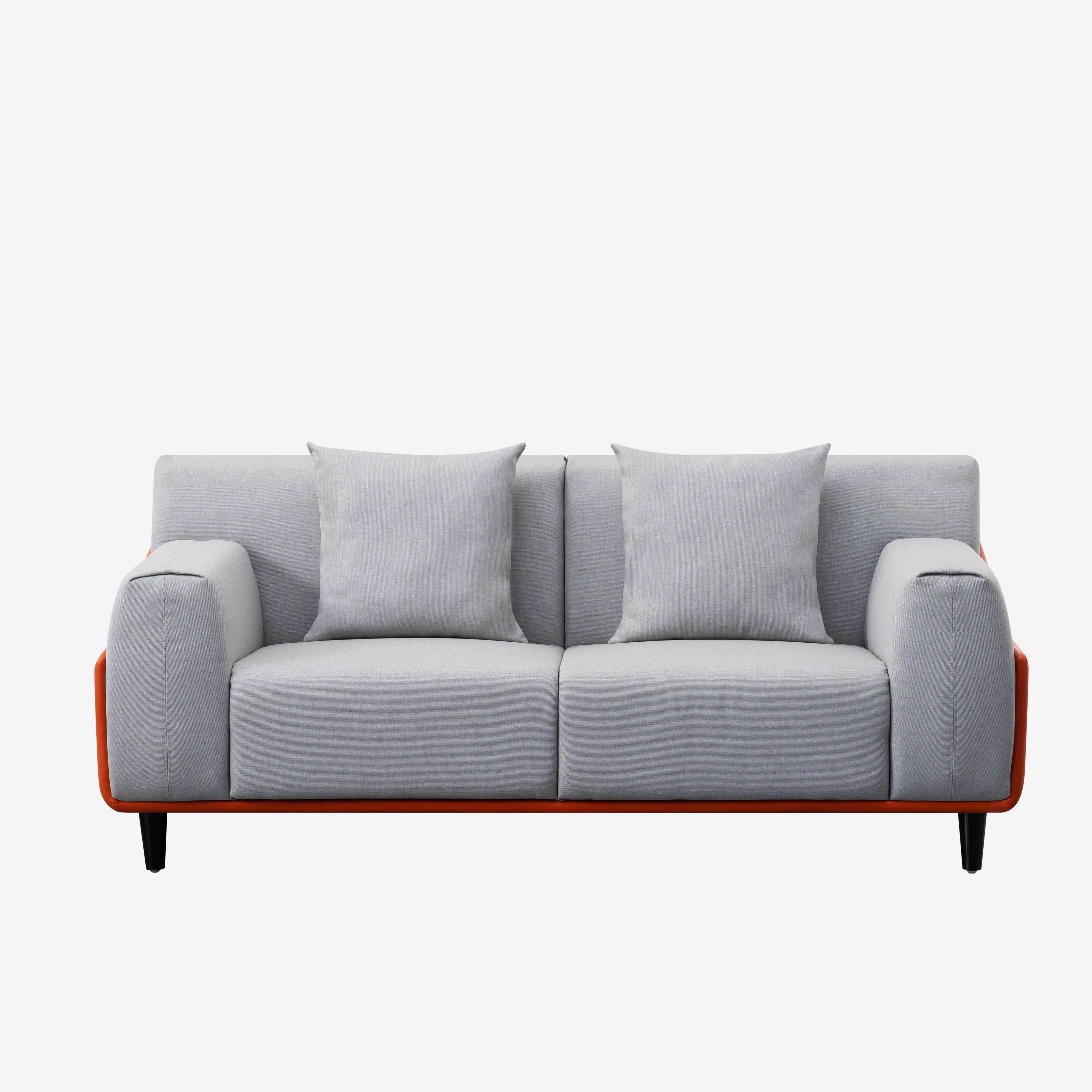 Home Hotel Living Room Furniture Sofas Sectionals Living Room Leather Fabric Upholstered Sofa Set Wooden Frame Lounge Sofa