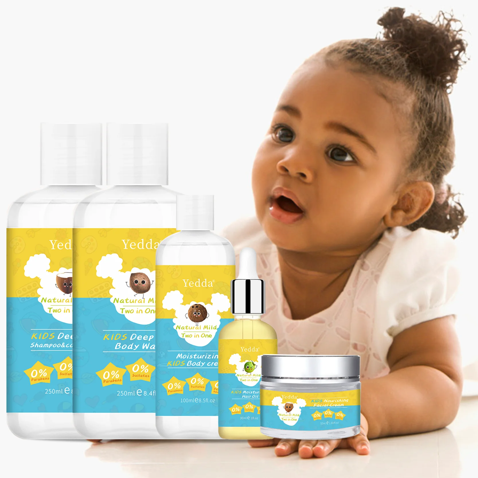 Customization  pure  and natural Baby Kits set gentle formula private label