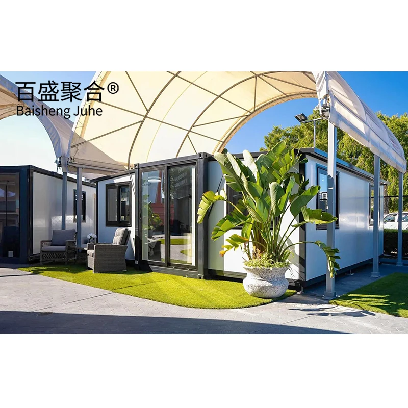 Pvc Floor Five Bedroom Small Prefabricated Home Tiny Unfoldable Container House For Summer Season Saint Kits And Nevis
