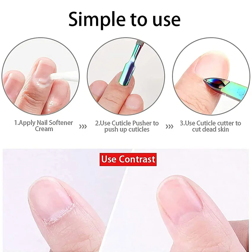 drop shipping Cuticle Nippers with  Cuticle Pusher nail salon Manicure Pedicure Kit Professional callus dead skin rasp removal
