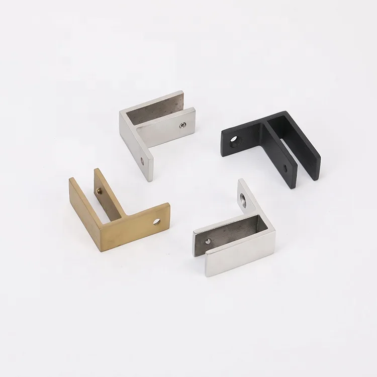EKOO 90 Degree Glass Shower Hardware Stainless steel Adjustable Corner Clamp Wall To Glass Bracket Connector