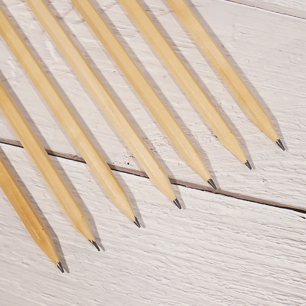 Cheap Promotional Custom Printed OEM Round Barrel Pencil Natural Wooden Standard Pencil For Kids