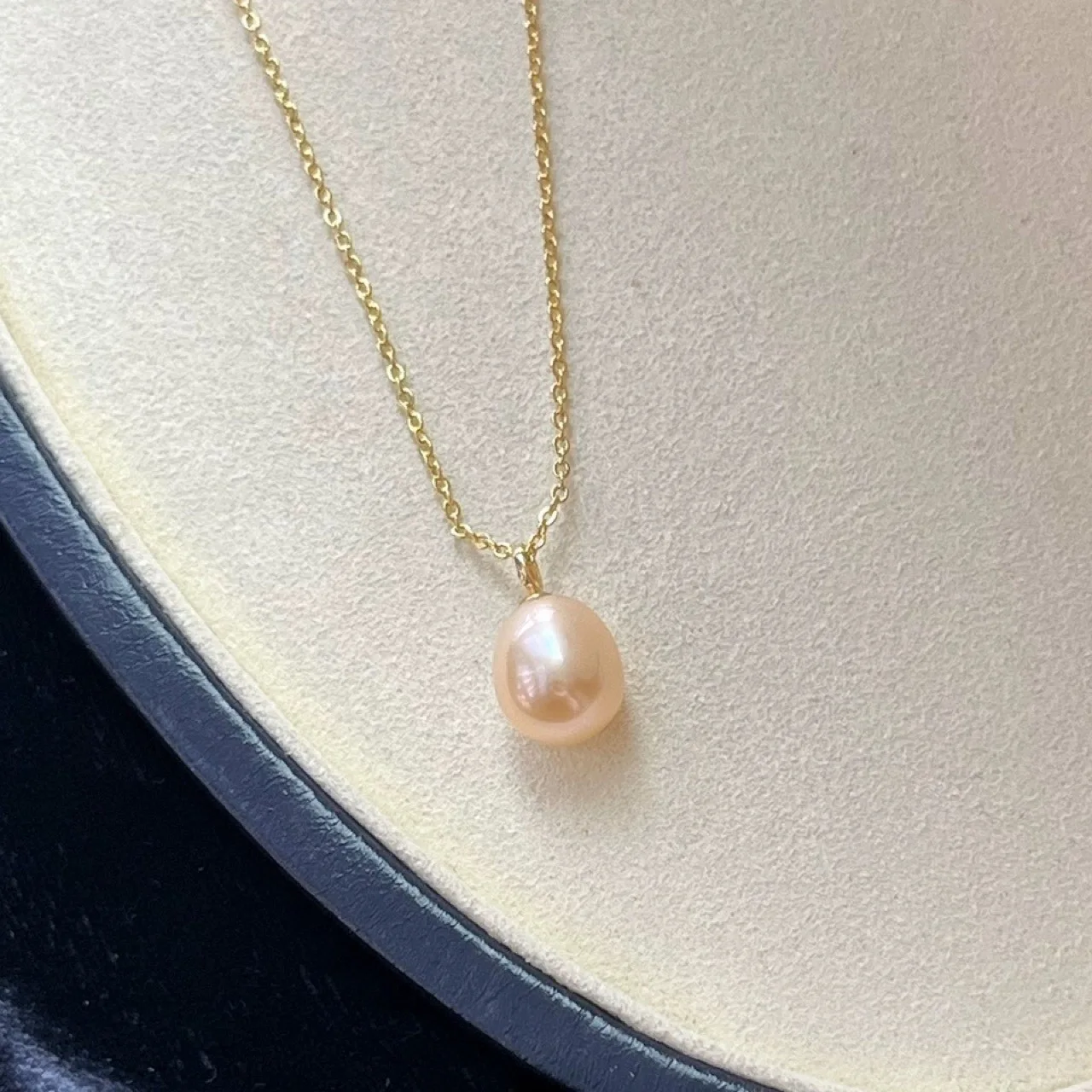 Classic Real Freshwater Pearl Drop Necklace For Women Girl Gift White Pink Purple Natural Pearl Gold Plated Necklace