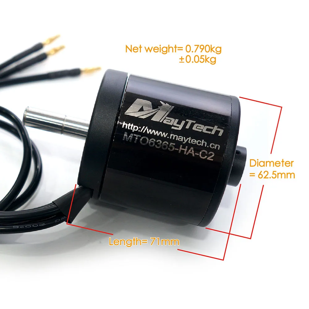 Maytech 6365 170KV Motor 10mm Shaft Outrunner Brushless Motors for Cable Camera Bike Robotics Closed Cover Electric Engine