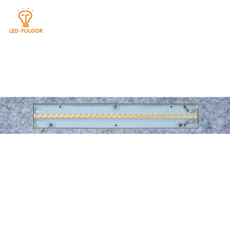 100% polyester sound absorbing NRC 0.85 Fireproof Acoustic office lighting hanging linear