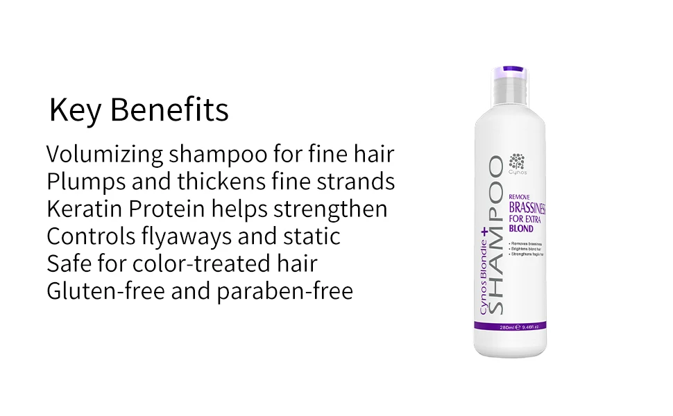 CYNOS private brand best blonde shampoo  remove brassiness Silver Shampoo Purple shampoo