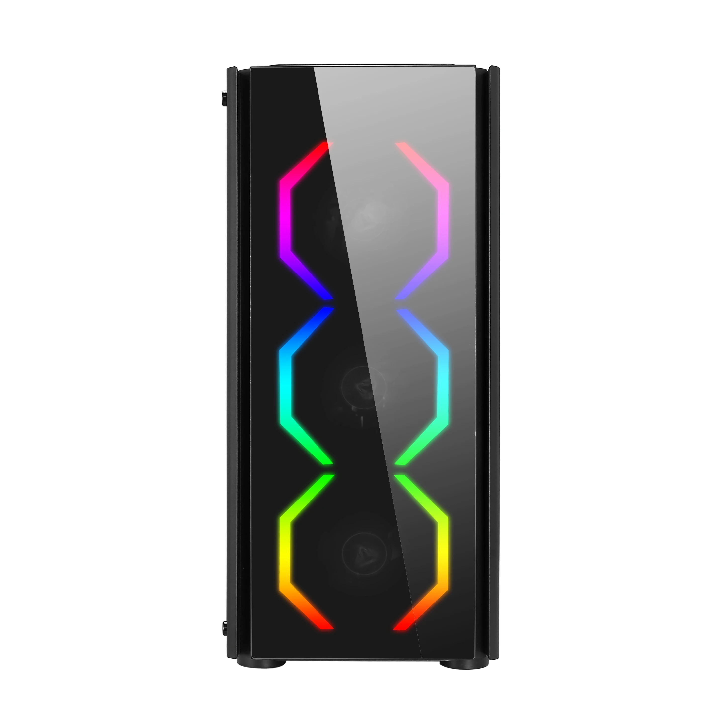  Одно Кольцо RGB вентилятор установленный на закаленного стекла блок питания ATX игровой
