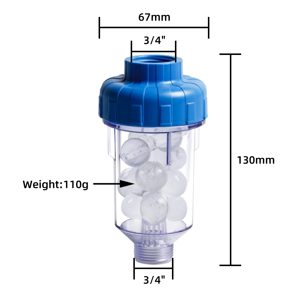 Polyphosphate siliphos crystals ball Filter Anti-Scaling Water Filter Siliphos Balls Filter For Washing Machine