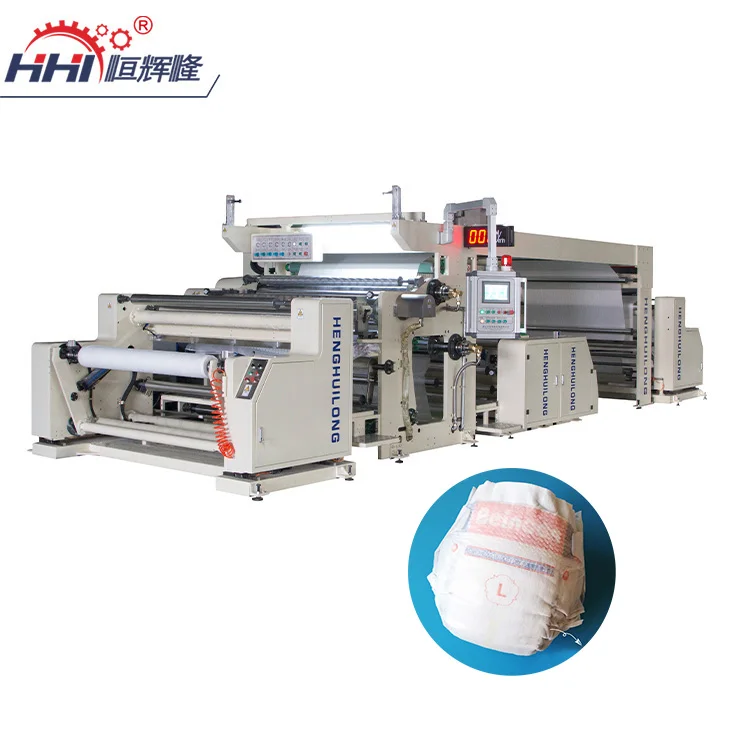 Automatic Hotmelt Psa 1600Mm Pu Glue Fabric Hot Melt Adhesive Coating Printing Station For Baby Diaper Frontal Tape