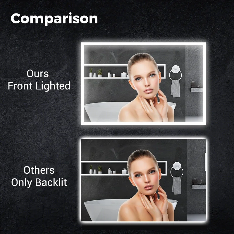 Manufacturer Wholesale Bathroom Mirror Led Lighted Anti-fog Vanity Smart Led Mirror TV with Android System