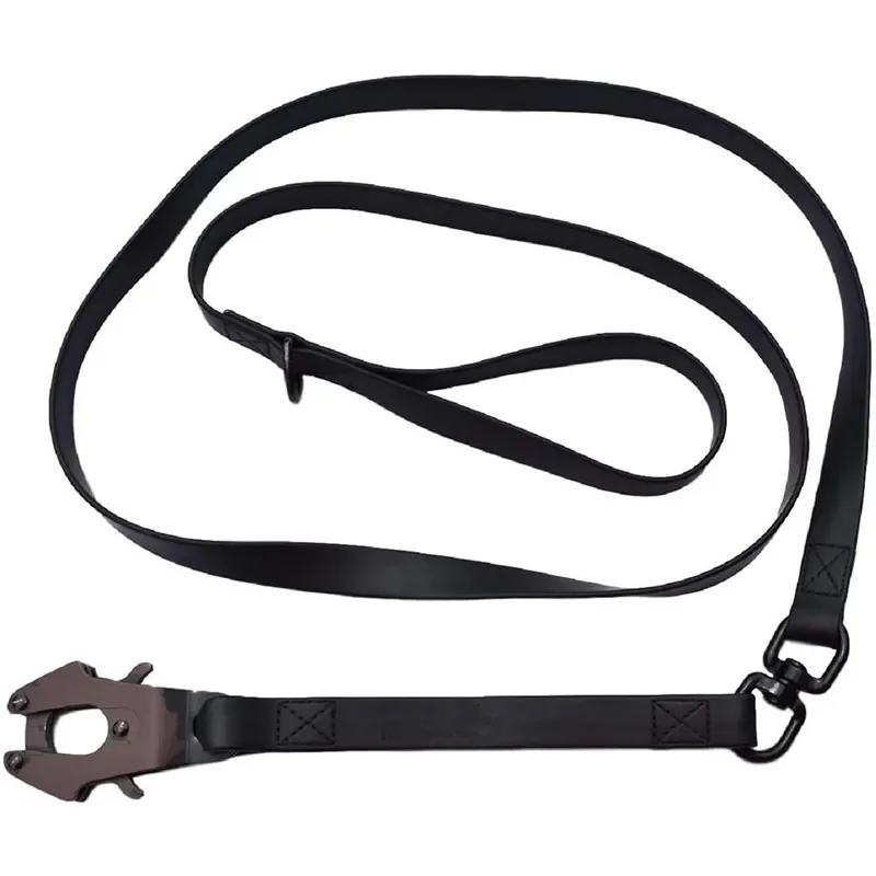 Factory Direct Sale 6FT Heavy Duty Waterproof PVC Webbing Coating Tactical Dog Leash With Frog Clip And Quick Release Connector