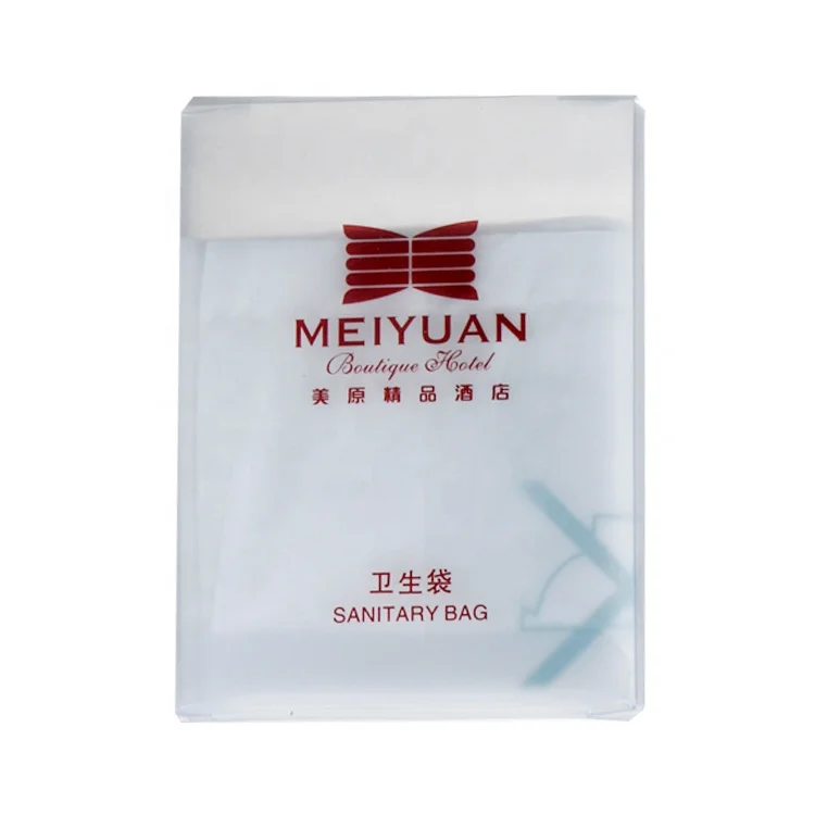 Cheap Disposable Hotel Sanitary Bag Mini Toiletry Storage Bag Biodegradable Bathroom Sanitary Bag