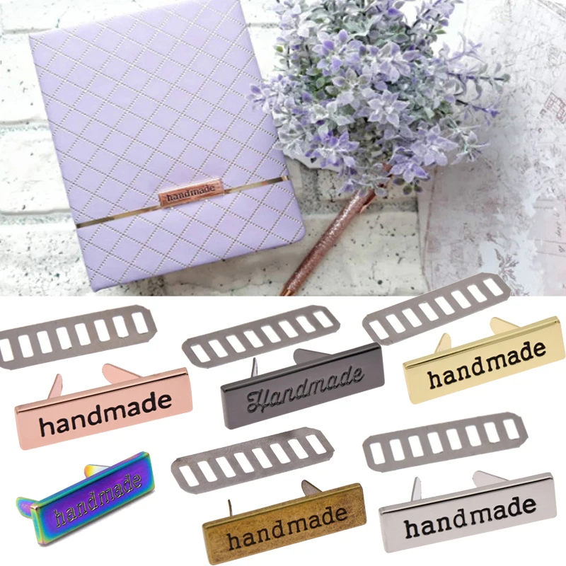 Customized Designed Fashion Clothing Metal Plate Tags Clothing Brand Logo Tags Handmade Garment Metal Label Plate Tags