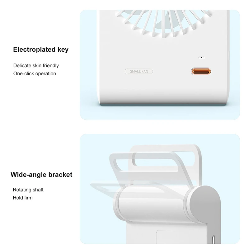 Wholesale Lightweight Portable USB Rechargeable Ventilateur Air Cooler Fans Electric Mini Desktop Fan For Office Home