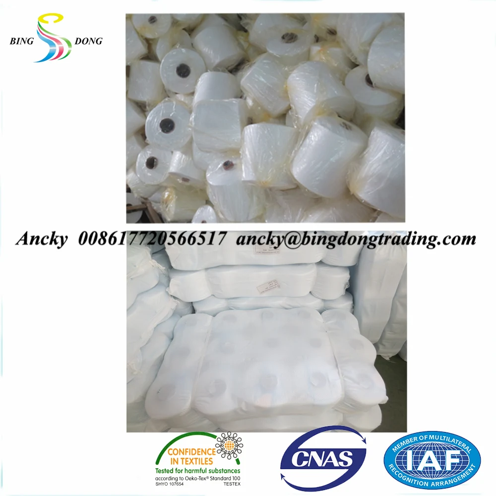 Bangladeshi Cheap 50s/2 50 2 50/2 Spining Paper Cone Wholesale 100% Virgin Ring Spun Polyester Yarn Raw White Bright Semi-Dull