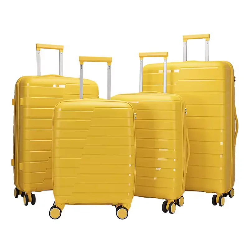 Wholesale PP Fashion Hard Shell Large Capacity Long Distance Travel 4pcs Business Suitcases Sets