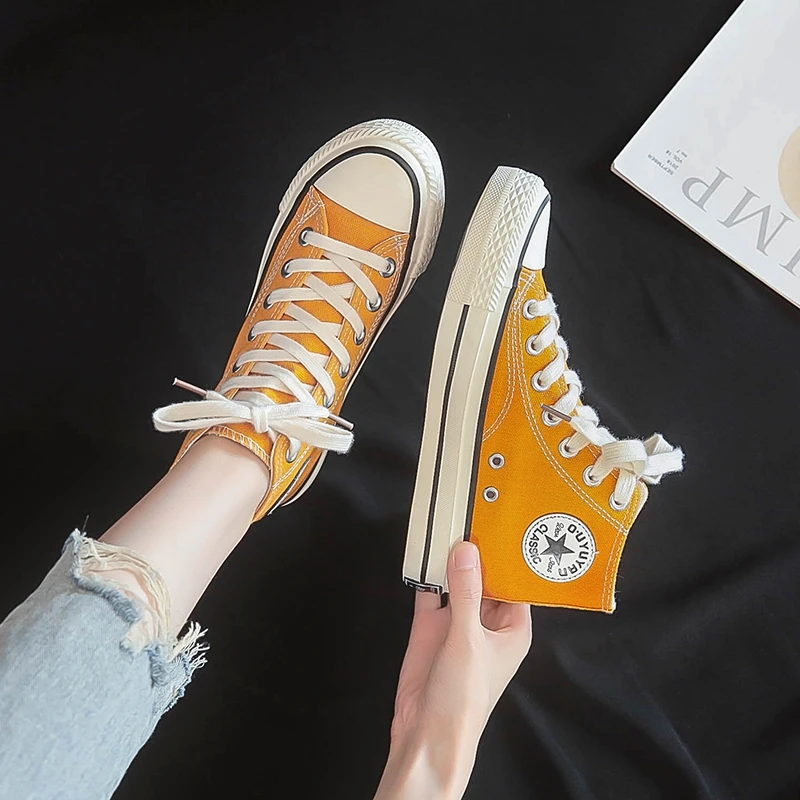 2022 custom logo Summer new couples simple canvas shoes high top summer walking style casual shoes for young men and women