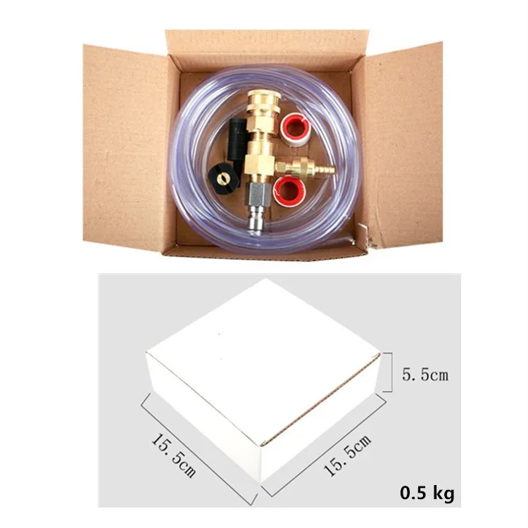 Pressure Washer Chemical Injector Kit Adjustable Soap Dispenser, 3/8 inch Quick Connect, 10 FT Siphon Hose